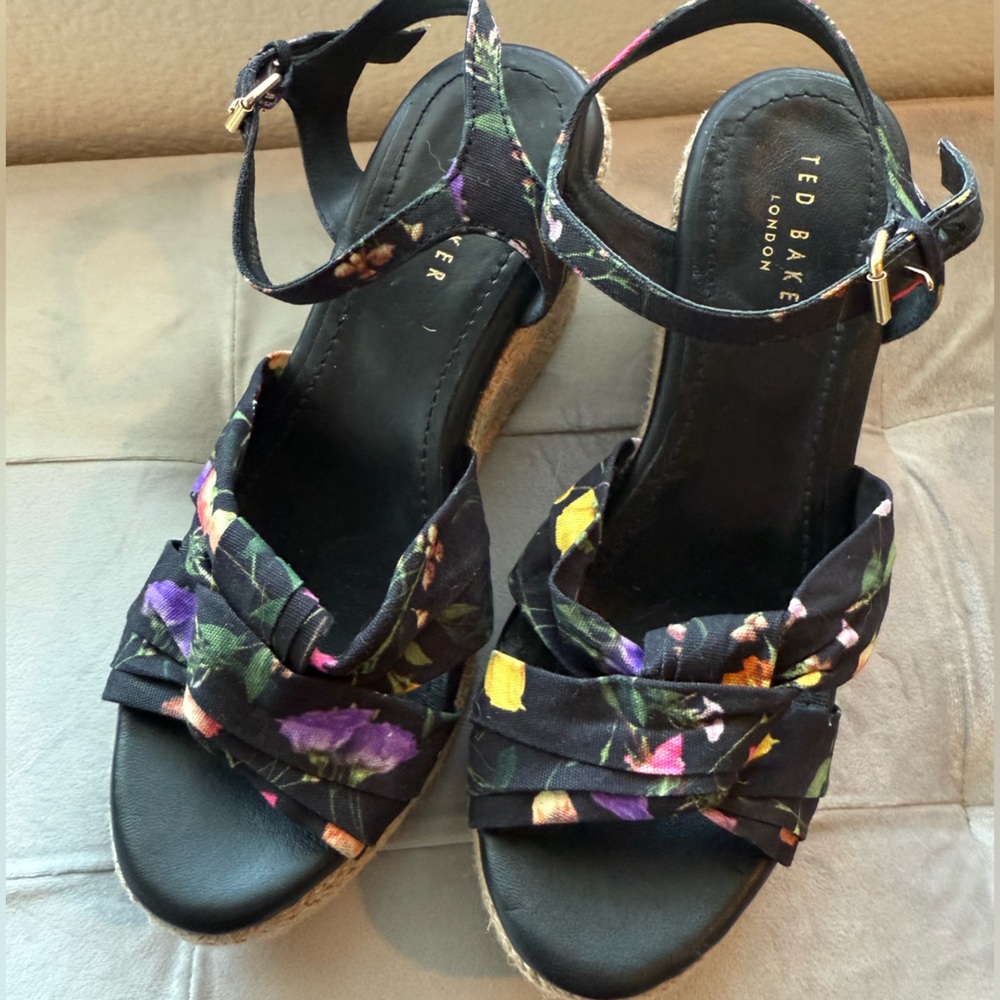 Ted Baker Floral Wedge Sandals